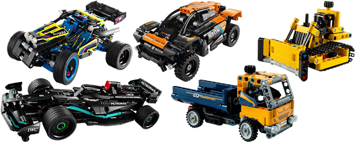 Koop LEGO Technic voertuigen rond de 10 - 20 euro